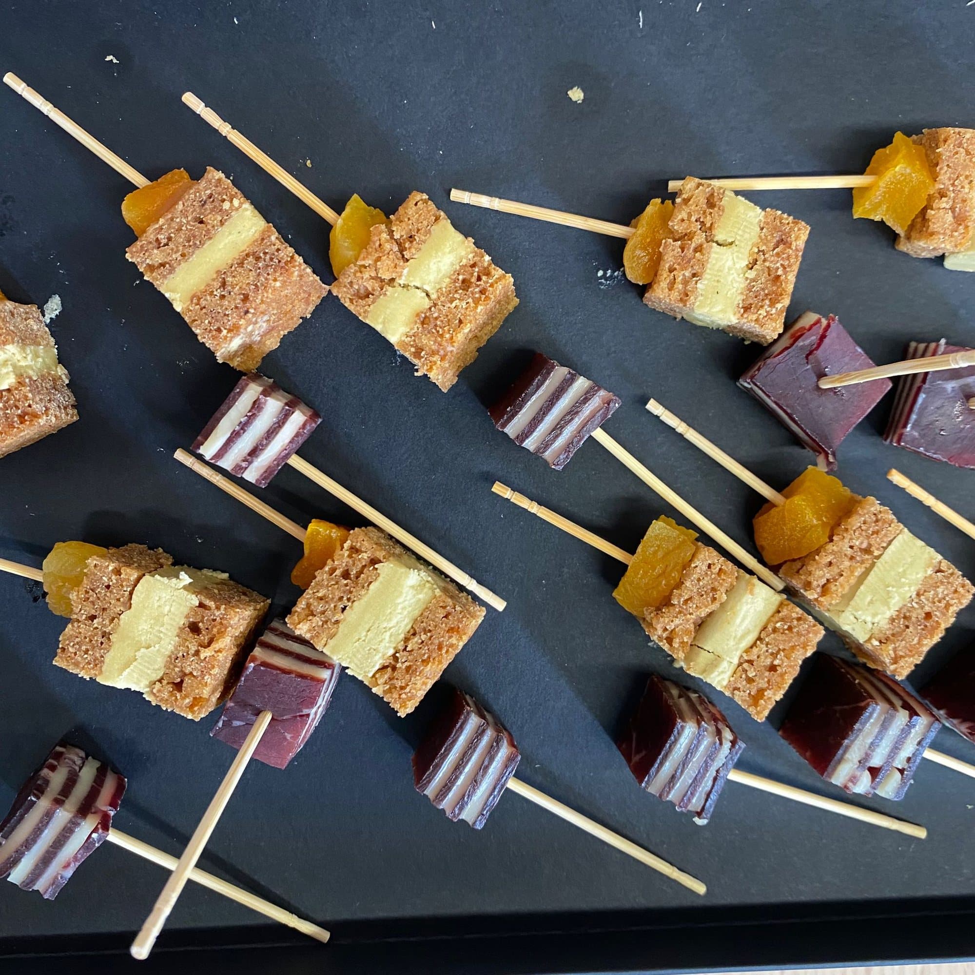 Pesto & prawn canapés